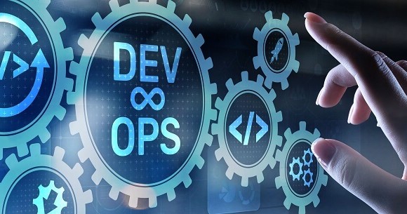 DevOps representation with hand